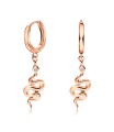 Snake Shaped CZ Silver Huggies Earring HO-2422